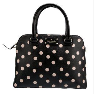 Kate Spade Black and Cream Polka Dot Satchel